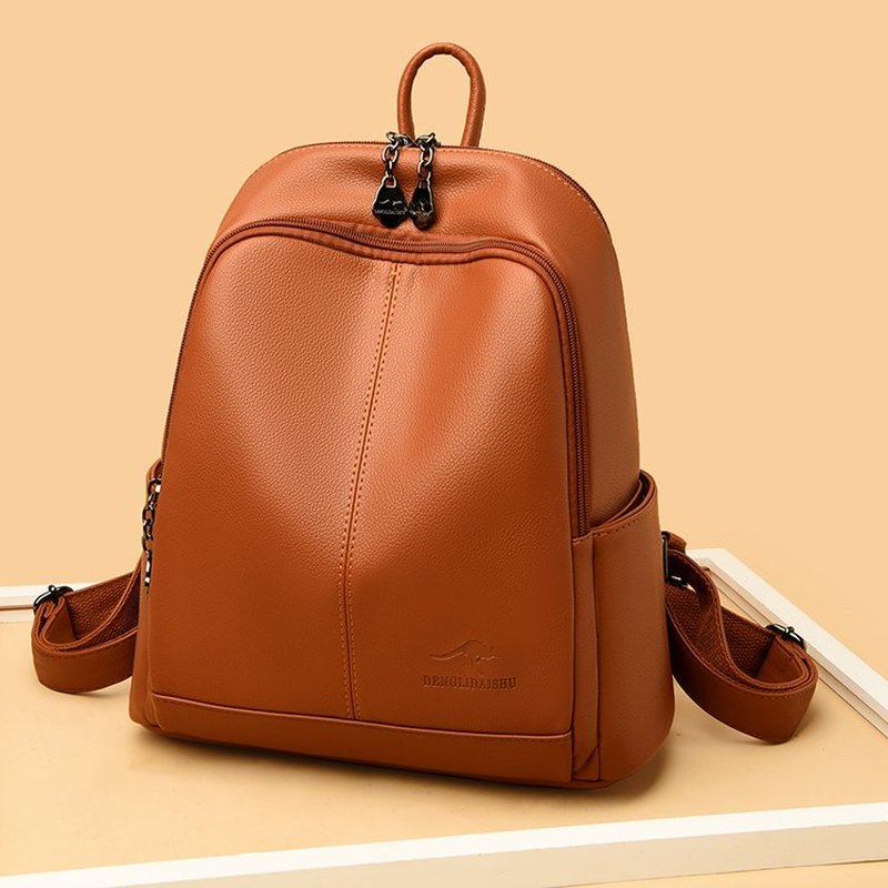 Leather Backpack Vintage - New Korean Soft pu Leather Large