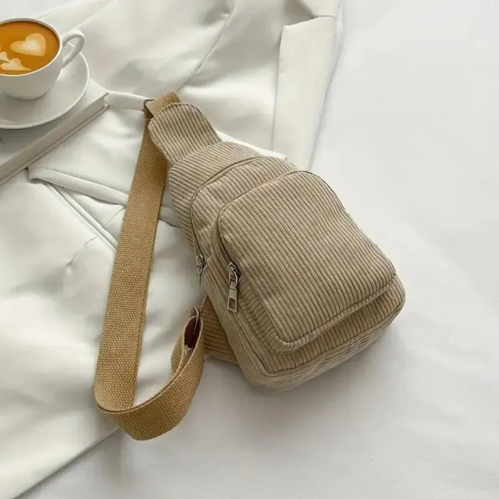 Vintage Corduroy Crossbody Bag - Mini Backpack Purse 评论和价格