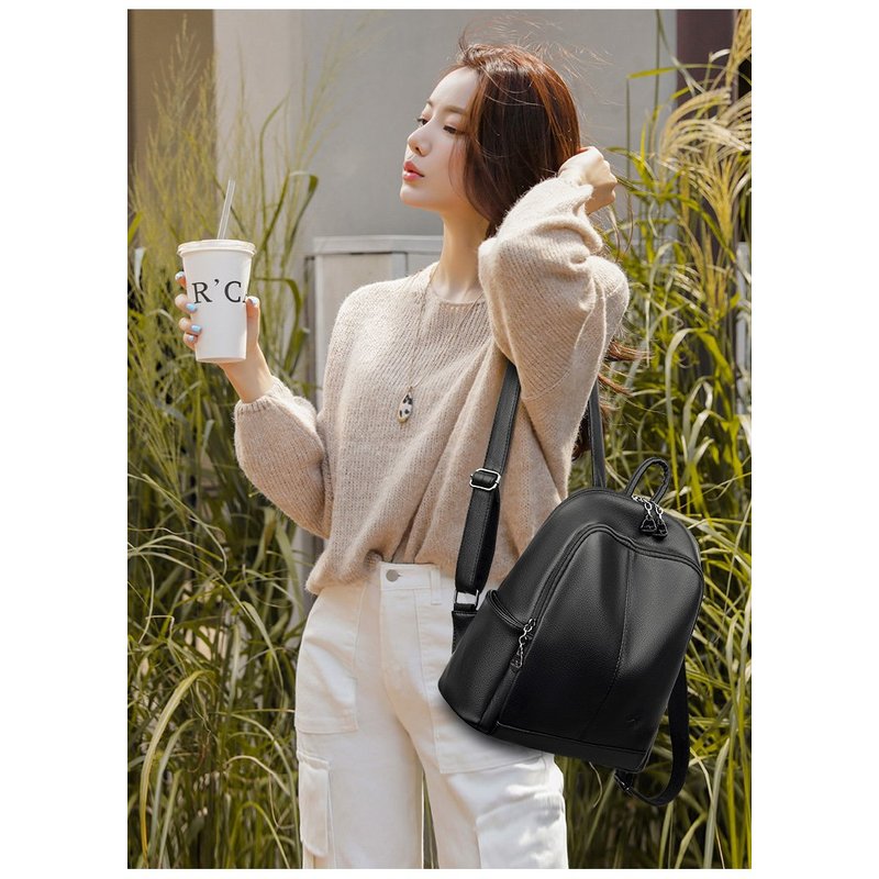New Korean Soft pu Leather Lar - Leather Backpack Vintage 评论和价格